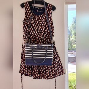 Navy Animal Patterned Dress